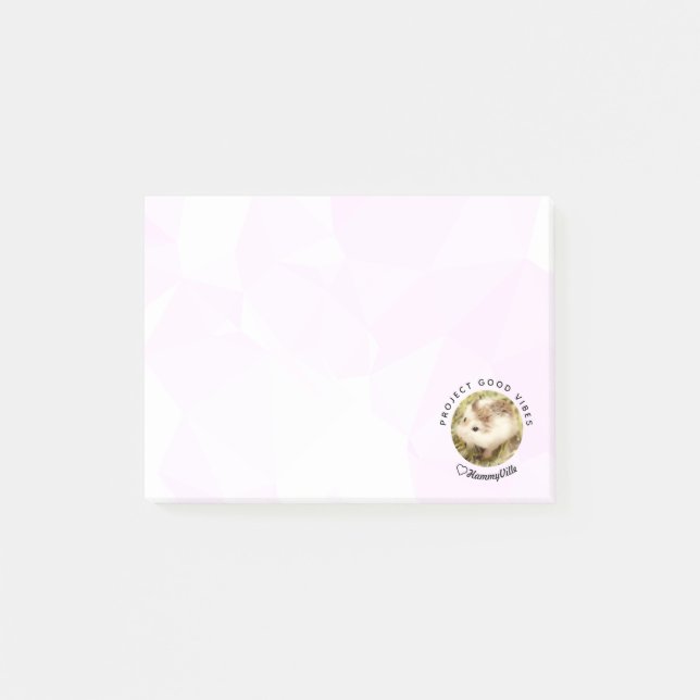 Bloco Post-it HammyVille - Hamster bonito com citação motivacion (Frente)