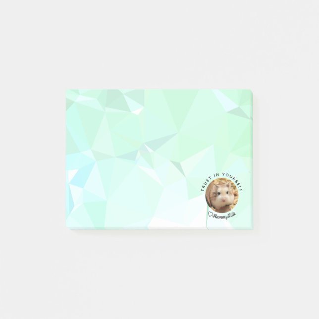 Bloco Post-it HammyVille - Hamster bonito com citação motivacion (Frente)