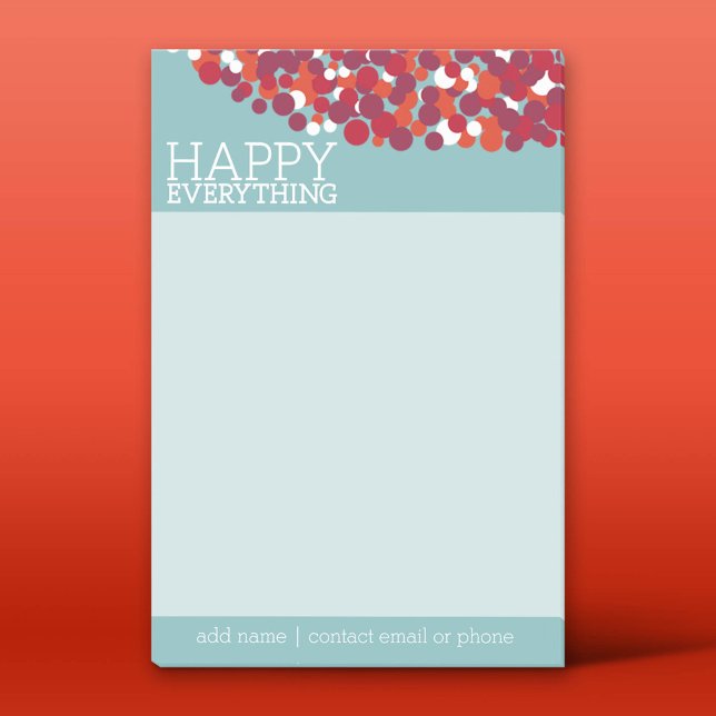 Bloco Post-it Holiday Berry Wreath com o Happy Tudo (Custom Post-it Notepad)