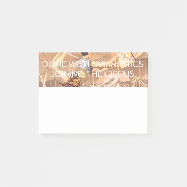 Bloco Post-it Humor SUPERIOR da ginástica (Frente)