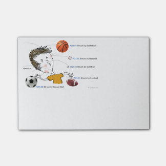 Bloco Post-it ICD-10: W21 golpeado por bolas