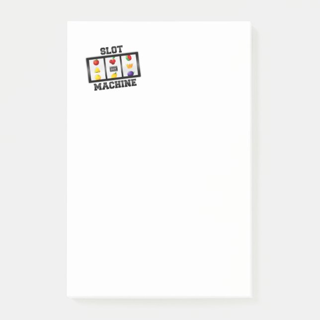 Bloco Post-it Ícone Inclinação da Máquina de Slot (Frente)