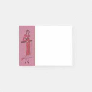 Bloco Post-it Ilustração c1925 do Flapper do Fashionista