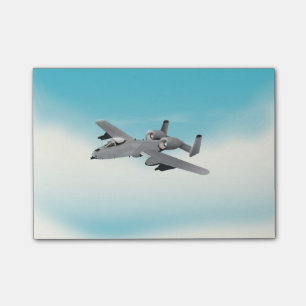 Bloco Post-it Ilustração de Avião Militar A10