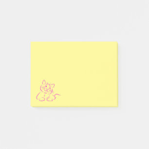 Bloco Post-it Ilustração de Gato de Gatinho Bonito