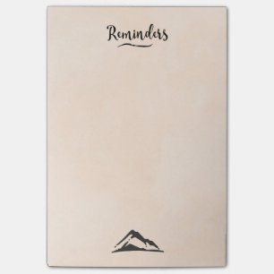 Bloco Post-it Ilustração de Montanha em Preto - Lembretes