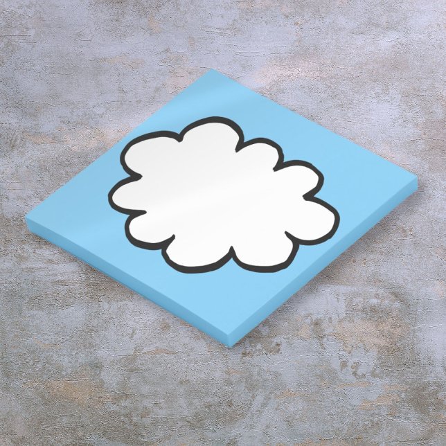 Bloco Post-it Ilustração de Nuvem Fofa Divertida (Fun Cute Cloud Illustration Post-it Notes)