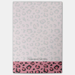 Bloco Post-it Ilustração do animal do rosa do leopardo