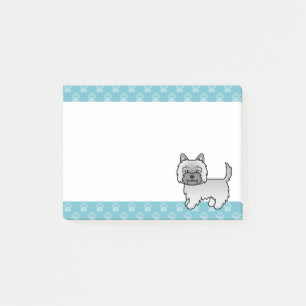 Bloco Post-it Ilustração do Cão de Cartoon da Cairn Terrier Cute