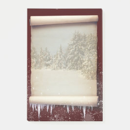 Bloco Post-it Ilustração do pergaminho de inverno