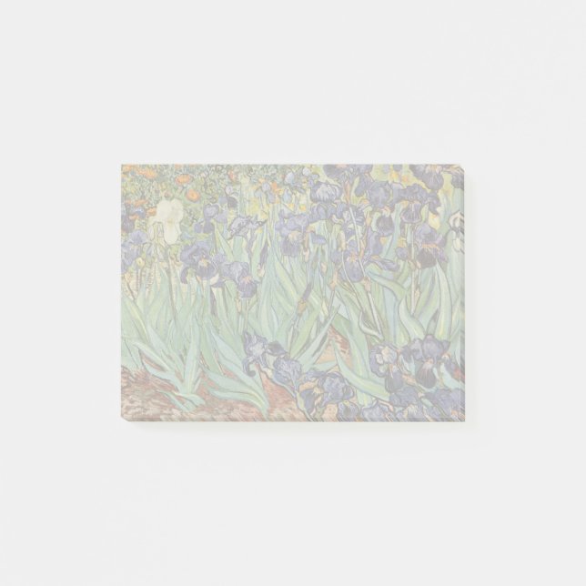 Bloco Post-it Íris de Van Gogh Pintura Impressionista (Frente)