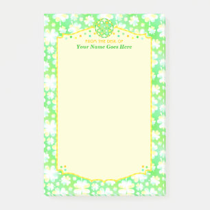 Bloco Post-it Irlandês conhecido personalizado dos trevos trevo