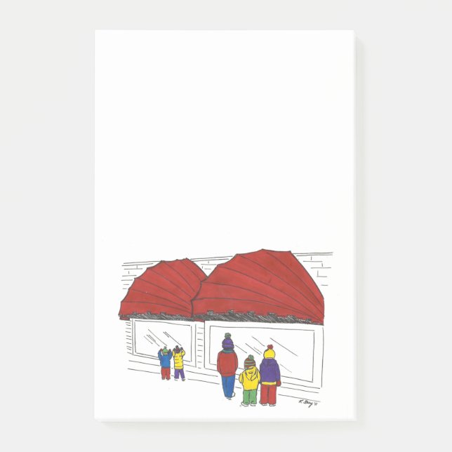 Bloco Post-it Janela Comprando Nova Iorque NYC Natal (Frente)