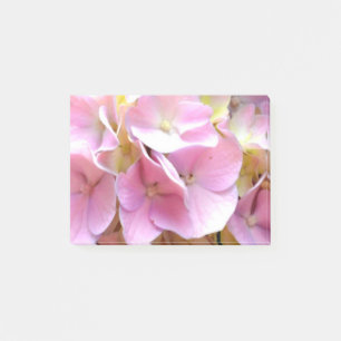 Bloco Post-it Jardim Hydrangea, rosa, azul, floral roxo