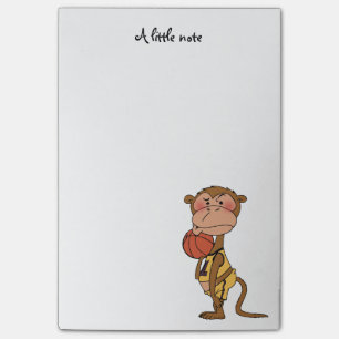 Bloco Post-it jogador do macaco do basquetebol
