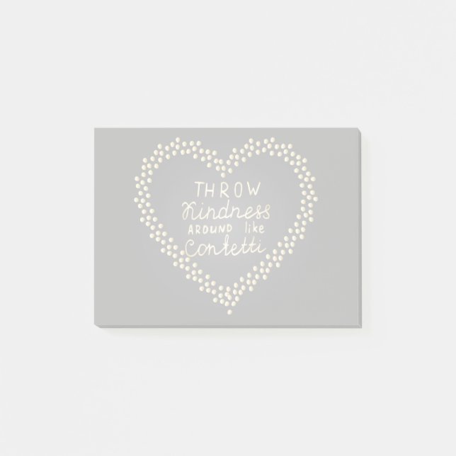 Bloco Post-it Jogar Bondade Por Aí Como Confetti (Frente)