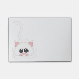 Bloco Post-it Jogo branco puro do gato do gatinho