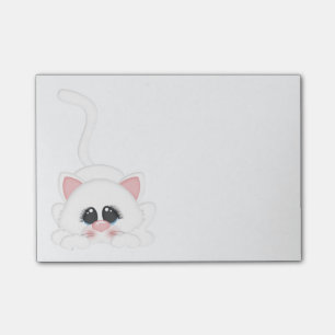 Bloco Post-it Jogo branco puro do gato do gatinho