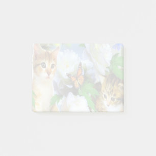Bloco Post-it Kittens e Borboletas