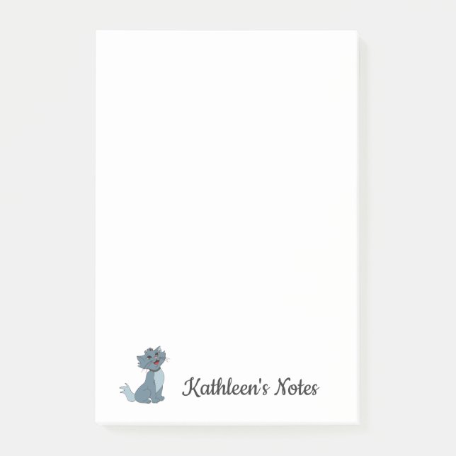 Bloco Post-it Kitty Cat Love Notes | Personalizar texto | GATINH (Frente)
