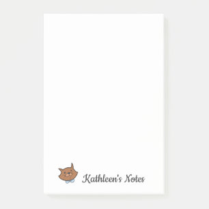 Bloco Post-it Kitty Cat Love Notes Personalizar texto Gato m