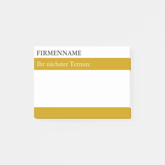 Bloco Post-it Klebenotizen individuais (Frente)