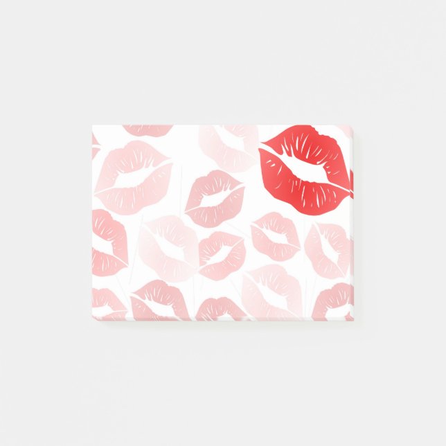 Bloco Post-it Lábios com Batom (Frente)