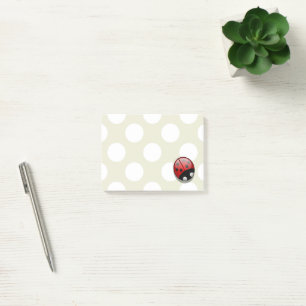 Bloco Post-it Ladybug (Ladybird, Lady Beetle) com pontos - Verme