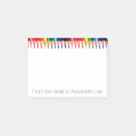 Bloco Post-it Lápis coloridos