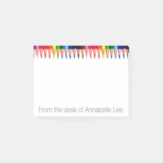 Bloco Post-it Lápis coloridos (Frente)