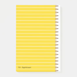 Bloco Post-it Lápis Fracassados Adicione Nome 4 x 6