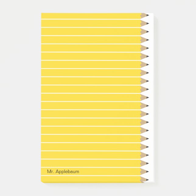 Bloco Post-it Lápis Fracassados Adicione Nome 4 x 6 (Frente)