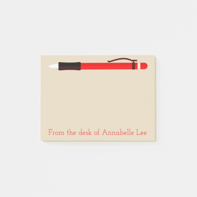 Bloco Post-it Lápis Mecânico Vermelho (Frente)