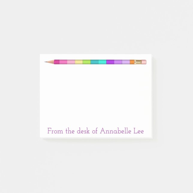 Bloco Post-it Lápis Pastel dois (Frente)