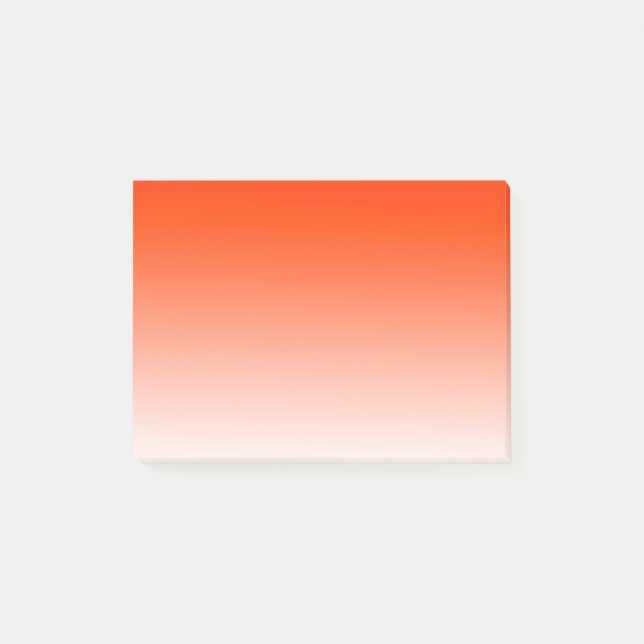 Bloco Post-it Laranja simples ao branco (Frente)