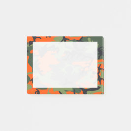 Bloco Post-it Laranja, Verde, Camuflagem Camuflada Preta