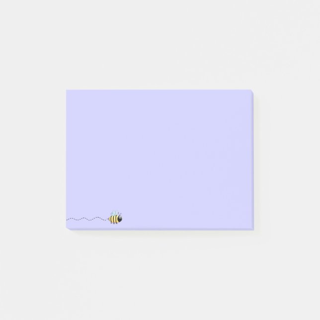 Bloco Post-it Legal desenho animado roxo de abelhas posto (Frente)