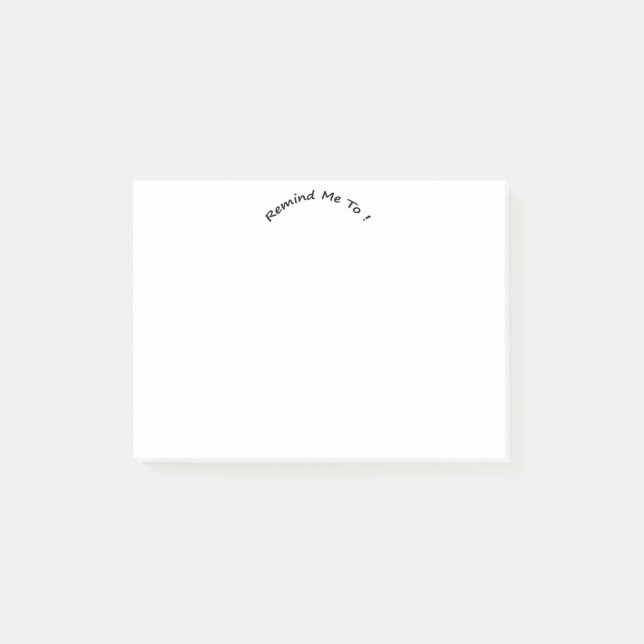 Bloco Post-it Lembre-me De (Frente)
