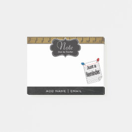 Bloco Post-it Lembrete do Professor Escolar | DIGITAR Texto