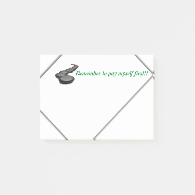 Bloco Post-it Lembrete para pagar-se o ø! (Frente)
