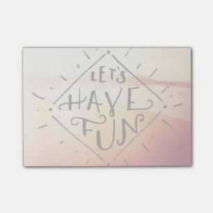 Bloco Post-it Lets tem o divertimento