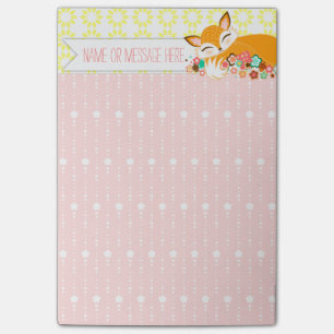 Bloco Post-it Lil Foxie - notas feitas sob encomenda femininos