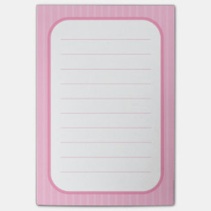 Bloco Post-it Linecard redondo da beira do rosa cor-de-rosa doce