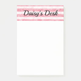 Bloco Post-it Linhas Fumos Rosa Claro e Branco