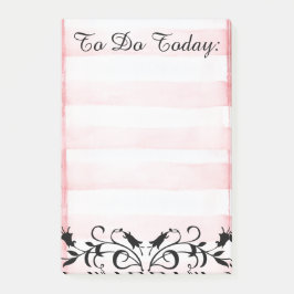 Bloco Post-it Lista de Tarefas Pendentes e Design Floral - Posto