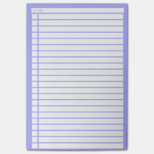 Bloco Post-it Lista de verificação azul