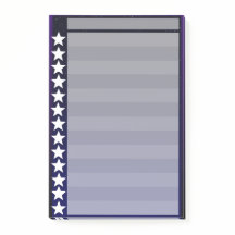 Lista de verificação da noite estrelado