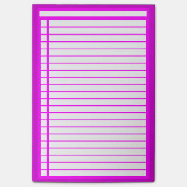 Bloco Post-it Lista de verificação de Fuschia