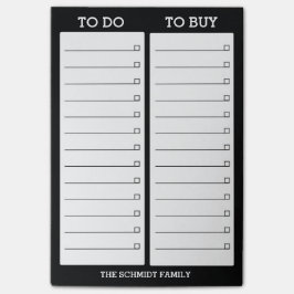 Bloco Post-it Lista Personalizada - Para Fazer, Para Comprar - P
