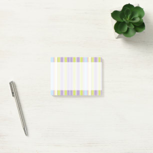 Bloco Post-it Listras (Linhas Paralelas) - Branco Azul Roxo Verd